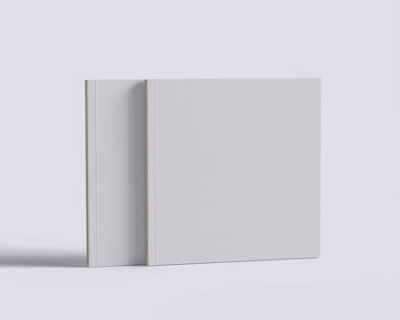 Realistic 3d render magazine or book blank white color for mockup collection