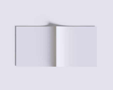 Realistic 3d render magazine or book blank white color for mockup collection