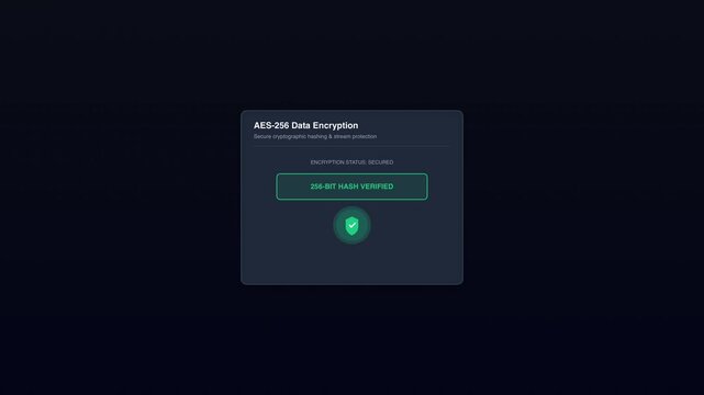 AES Data Encryption Process UI Animation