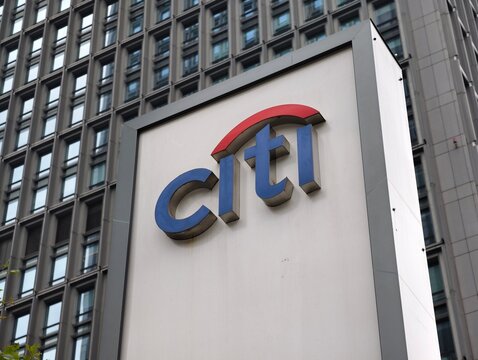 Shanghai,China-Sep.19th 2026: Citigroup company brand sign