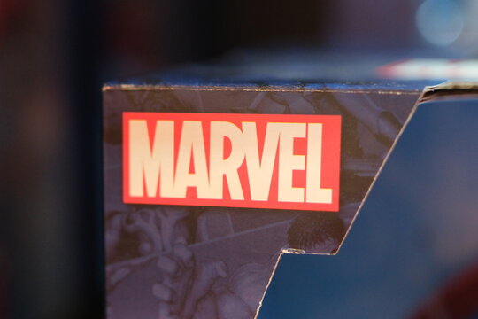 Shanghai,China-Sep.19th 2026: Marvel brand logo on box