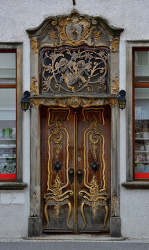Alte Haust&uuml;r in Gdansk Altstadt, vertikal