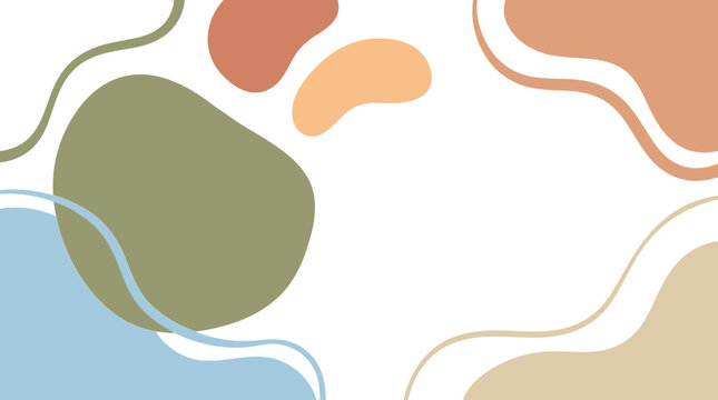 Abstract background with organic shapes and soft pastel colors for modern graphic design and artistic projects