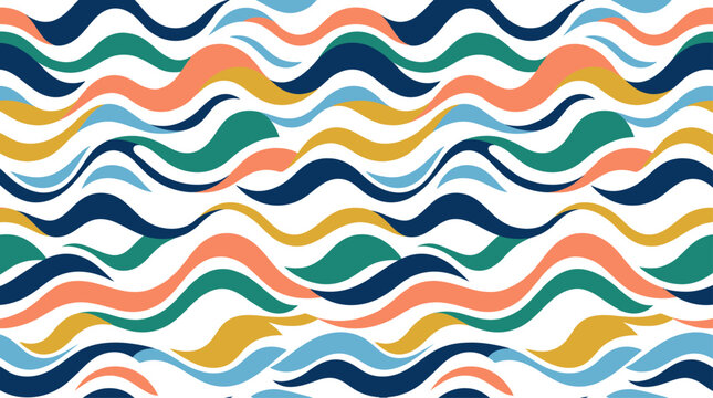 Colorful wavy lines abstract background with vibrant hues and dynamic flowing shapes