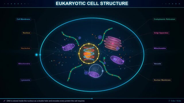 Eukaryotic Cell Internal Organelle Anatomy and Membrane Structure