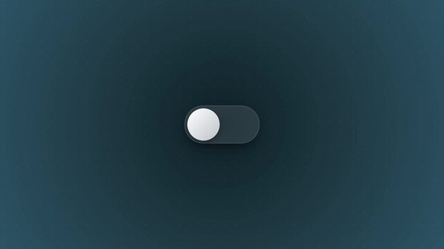 Toggle Switch Button Animation, UI On Off Seamless Loop 4K Technology Background"