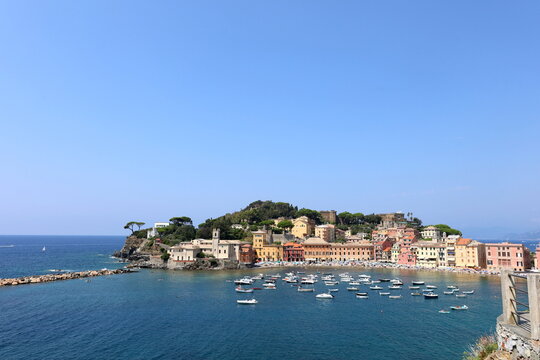Sestri Levante in Ligurien im Sommer