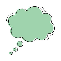 Fototapeta premium Speech Bubble Shape Line Art