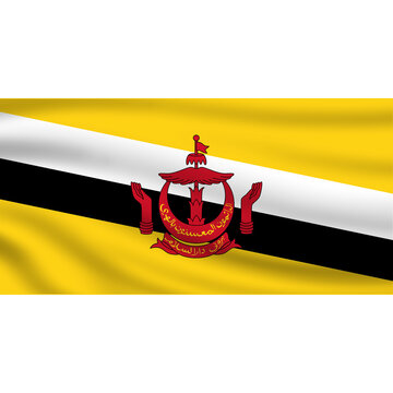 Waving Brunei National Flag