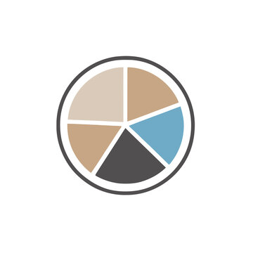 Pie chart with five segments