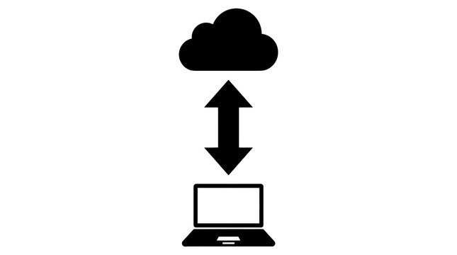Cloud computing data synchronization icon