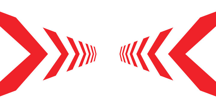 Arrow chevron symbol .Arrows symbols set. Blend effect. Vector isolated on white background.