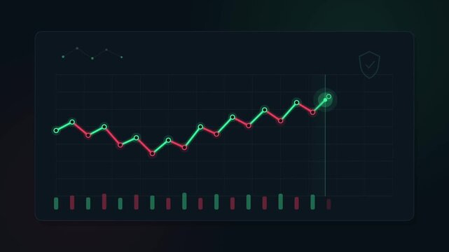 Data Chart Showing Financial Growth and Market Analysis Trends