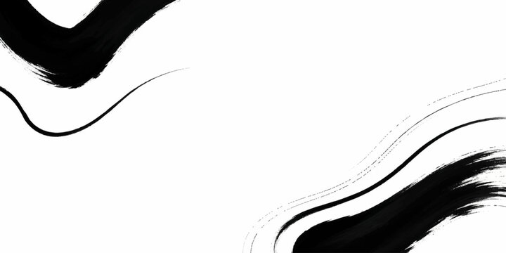 Minimalist black brush strokes on white background artistic ink wash texture with sumi e abstract background minimalist calligraphy artistic japanese oriental traditional monochrome creative