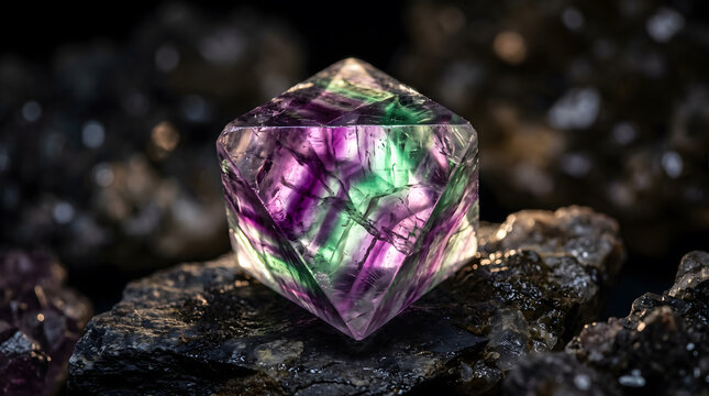 Fluorite Octahedron Crystal