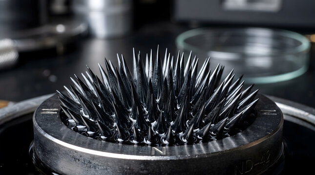 Ferrofluid Magnetic Spike Lattice