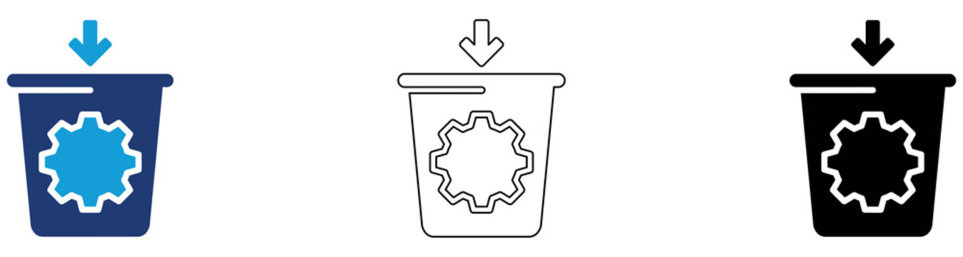 Multicolor Software Installation Icon Set with Filled and Outline Styles for Application Deployment System Setup Configuration Download and Technology Management Isolated on Transparent Background