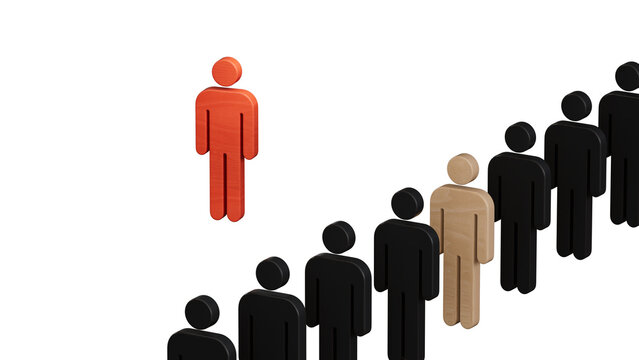 Illustration of the especial person, standing alone. economic status and social achievement.Supports PNG files with transparent backgrounds.