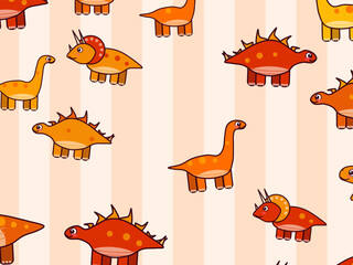 Cute Cartoon Dinosaurs Colorful Kids Pattern © iushakovsky