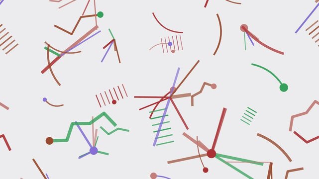 Fond anim&eacute; de lignes abstraites color&eacute; en boucle sans couture