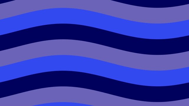 Fond anim&eacute; de vagues sinueuses bleu vif en boucle sans couture