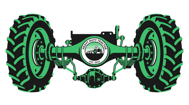 Heavy Duty Tractor Rear Axle and Wheels