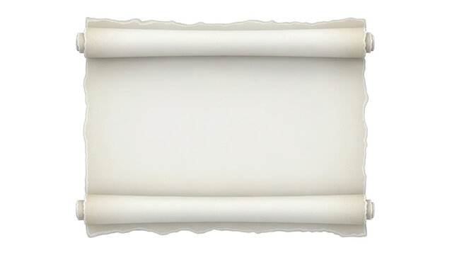 Old vintage paper scroll with blank space for text or message