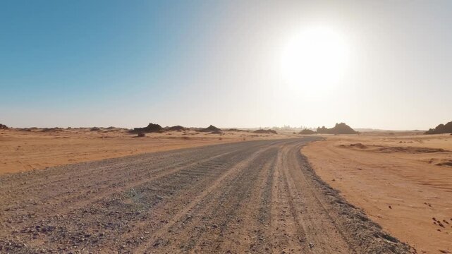 Driving into Al Gharameel natural reserve famous for unique stone pillars rock formations, these are to be seen after 15mins end of this road