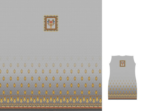 0digital Indian kurta digital design kurta back side background-Illustration