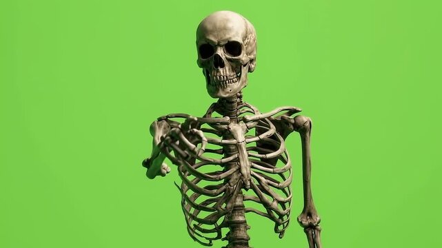 Skeleton Chest-Puffing and Making Angry Gestures.