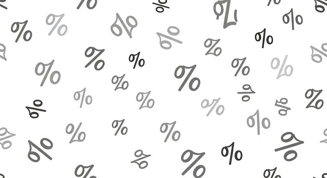 Seamless pattern of percentage symbols for financial backgrounds with percentage