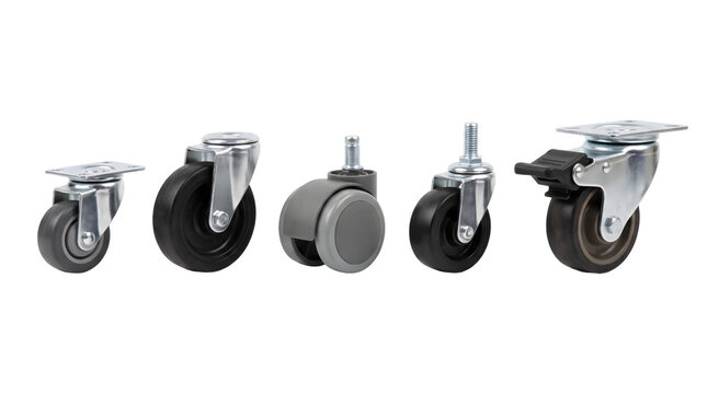 Furniture Caster Wheel Collection Isolated PNG