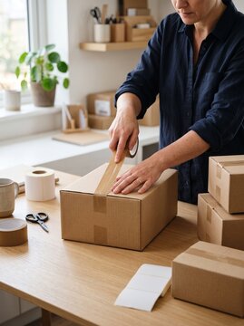 Sealing Cardboard Packages for Shipment