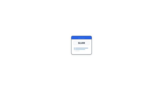 Minimalist software window interface design featuring blue header and text elements on white background