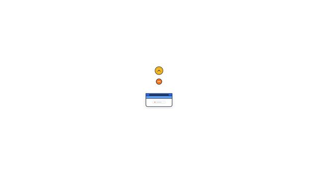 Digital currency deposit concept with coins falling into an online transaction box, illustrating secure financial transfers and virtual income management