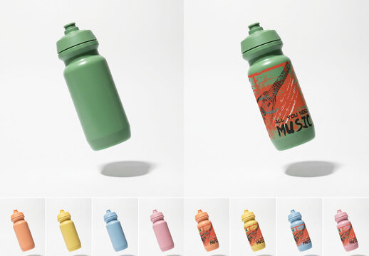 Mockup Template of Sport Water Bottle