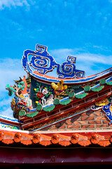 Traditional Chinese Temple Roof Ornamentation Decorative Ceramic Artwork © Denise