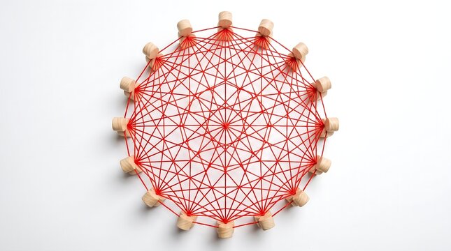 Social Network of People Showing Community Connection Participation and Teamwork