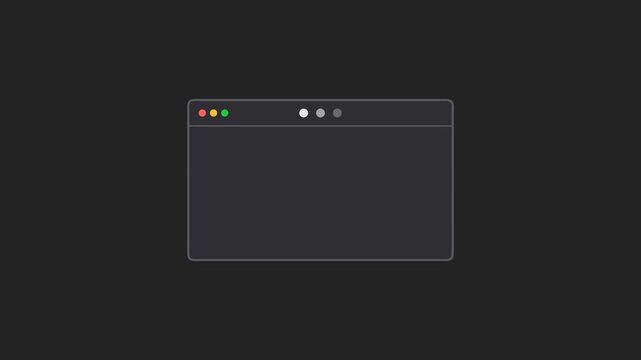 A minimalist dark grey desktop window interface with control buttons.