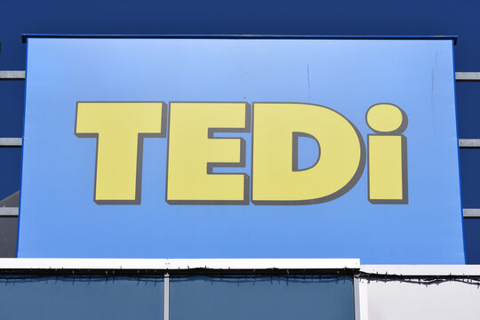 TEDi households store with emblem, signage, logo at Atrium Reduta shopping mall. WARSAW, POLAND - APRIL 18, 2026