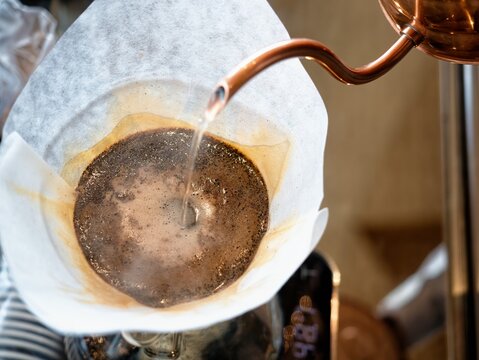 Hand drip Coffee Barista brewing coffee Filter Cafe coffee shop