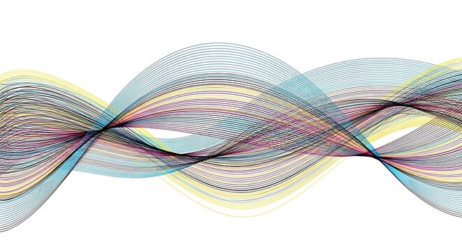 Abstract colorful sound wave lines pattern with abstract frequency vibration