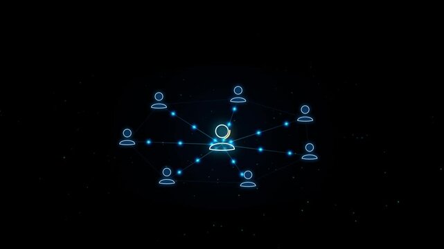 Digital network connection with central hub and nodes