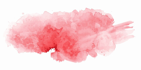 Fototapeta premium Pink Watercolor Brush Strokes Abstract Background with Soft Artistic Texture, Vibrant Color, Creative Paint Design and Romantic Beauty Aesthetic on Paper