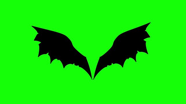  animated angel wings flapping on a green screen background alpha footage included
