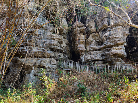 Batu Cermin Cave in Labuan Bajo, West Manggarai, East Nusa Tenggara, Indonesia, featuring a unique limestone cave interior and natural rock formations shaped by geological processes.
