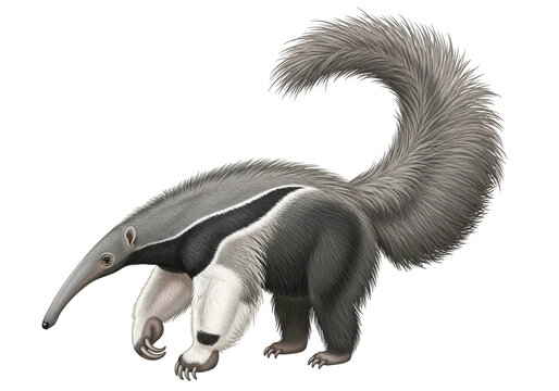 Giant anteater animal drawing illustration