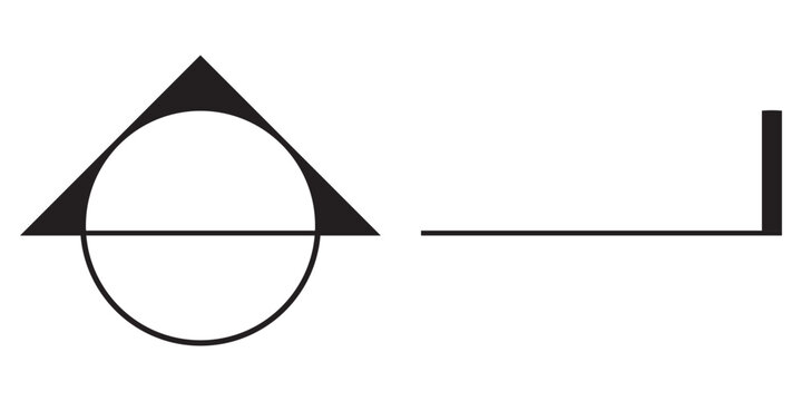 Architectural section mark and tail vector symbol for floor plans-01
