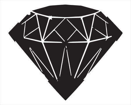 Brilliant cut diamond gemstone vector illustration with diamond icon gemstone brilliant precious valuable expensive illustration isolated minimalist abstract engagement brilliance treasure