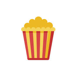 Popcorn in striped bucket © williem